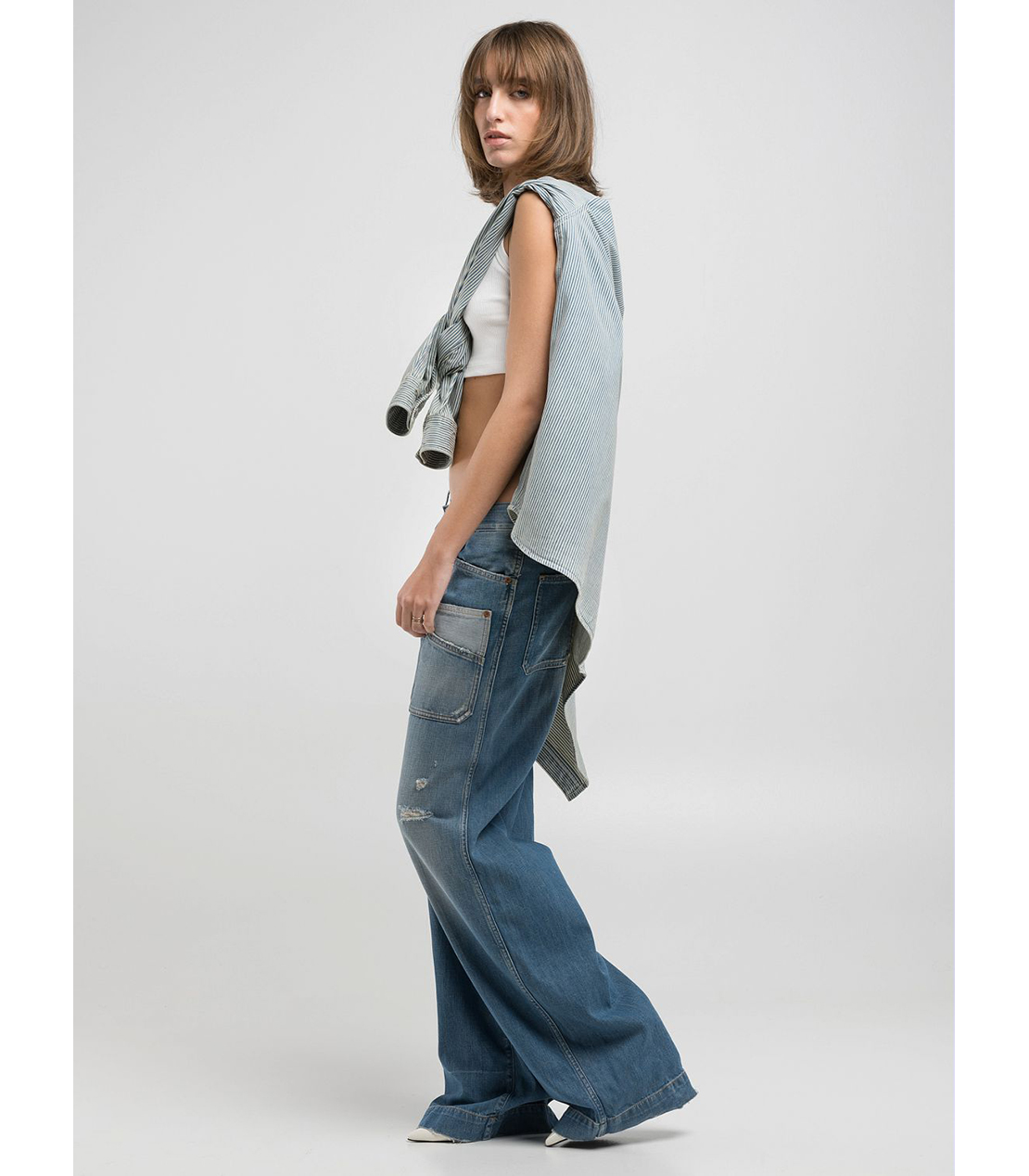 コットンスキニーフィットベストトップ 詳細画像 ナチュラルホワイト 5